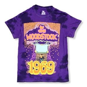 🤘Falling Stars The Philcos Women's Woodstock 1969 T-Shirt Size Small🤘